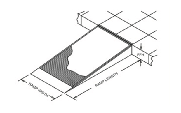 Rampe de plancher surélevée